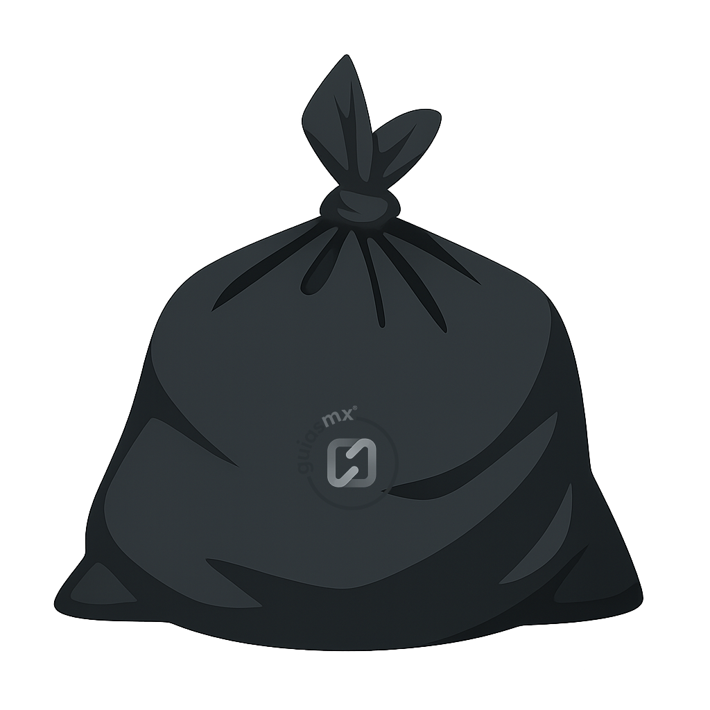 Bolsa negra como empaque incorrecto