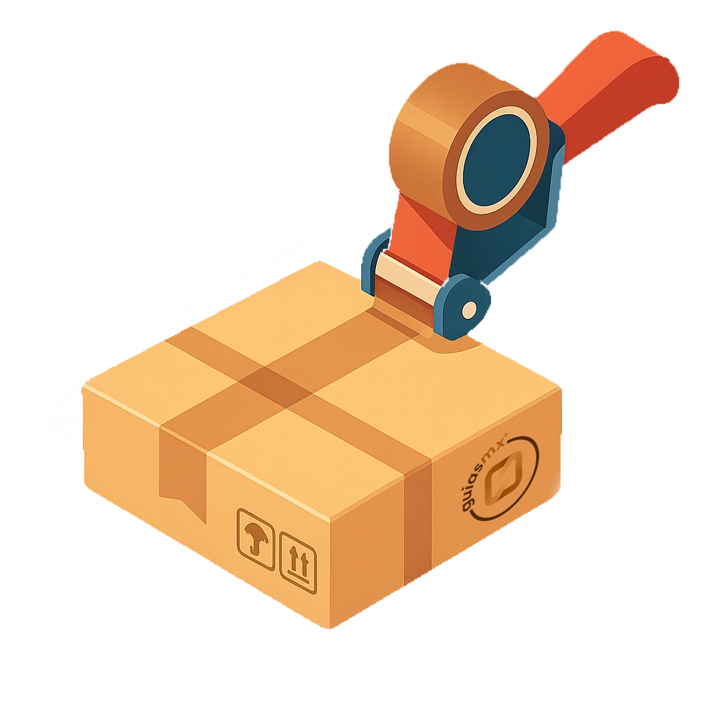 Caja bien encintada correctamente